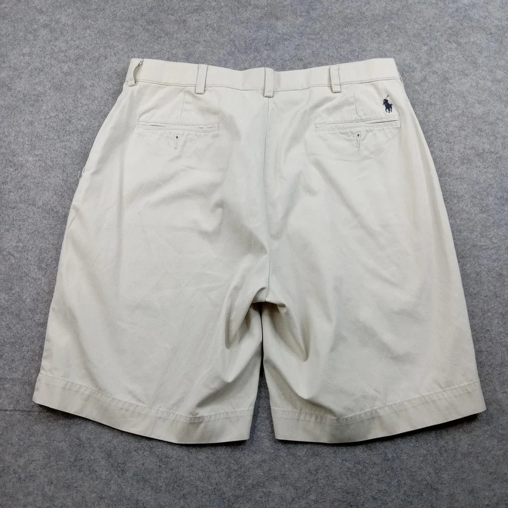 Polo Ralph Lauren Shorts Mens 34 Khaki Prospect Chino Golf Casual Flat Front